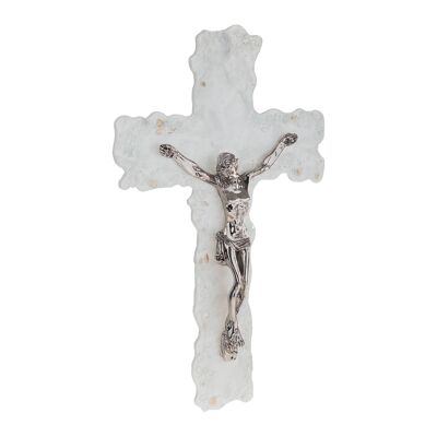 SOSPIRI VENEZIA Crucifix Stile, wall mounted in fused glass 17x26 cm