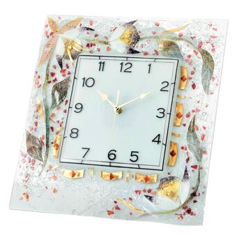 SOSPIRI VENEZIA Horloge murale florale en pâte de verre - 35x35 cm 7