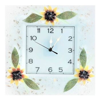 SOSPIRI VENEZIA Horloge murale florale en pâte de verre - 35x35 cm 8