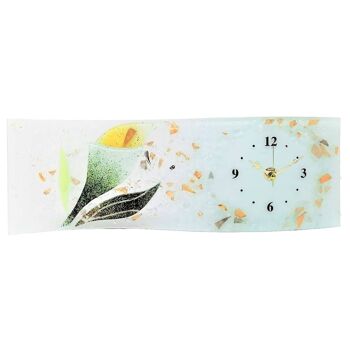 SOSPIRI VENEZIA Horloge de table florale en pâte de verre 1