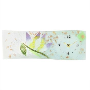 SOSPIRI VENEZIA Horloge de table florale en pâte de verre 5