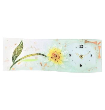 SOSPIRI VENEZIA Horloge de table florale en pâte de verre 10