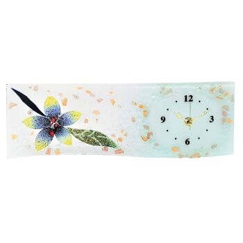 SOSPIRI VENEZIA Horloge de table florale en pâte de verre 11