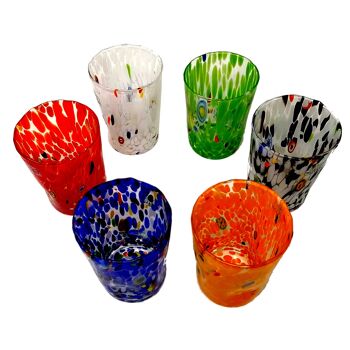 SOSPIRI VENEZIA Set de Verres Goto avec Murano Murrine