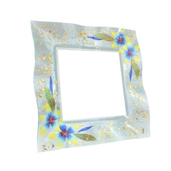 SOSPIRI VENEZIA Miroir floral mural en verre fusionné 6