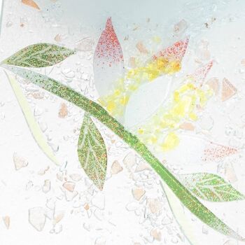 SOSPIRI VENEZIA Thermomètre mural floral en verre fusionné 2