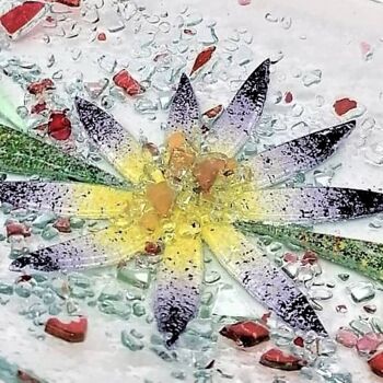 SOSPIRI VENEZIA Thermomètre mural floral en verre fusionné 10
