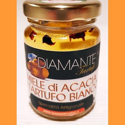 ITALIAN ACACIA HONEY WITH WHITE TRUFFLE 110 GR (NATURAL AND GENUINE) MADE IN ITALY