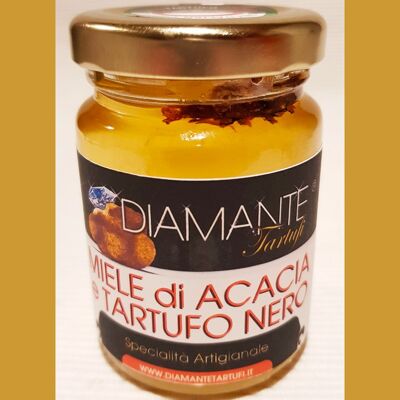 ITALIAN ACACIA HONEY WITH BLACK TRUFFLE 110 GR (NATURAL AND GENUINE) MADE IN ITALY