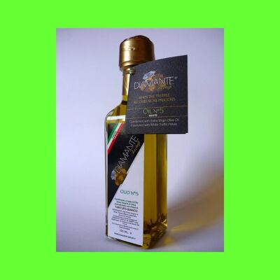 OLIO N°5 OLIO EXTRA VERGINE DI OLIVA CON PETALI DI TARTUFO BIANCO PREGIATO 100 ML (NATURALE E GENUINO) MADE IN ITALY