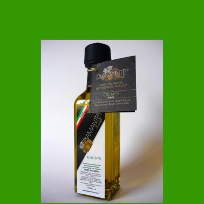 OIL N ° 5 EXTRA VIRGIN OLIVE OIL WITH BLACK TRUFFLE PETALS 100 ML (NATURAL AND GENUINE) MADE IN ITALY