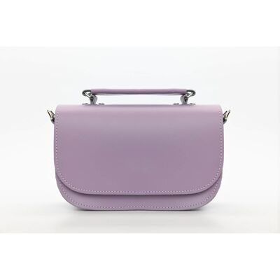 Borsa in pelle fatta a mano Aura - viola pastello