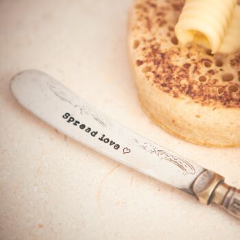 Couteau à beurre vintage plaqué argent - Spread Love 1