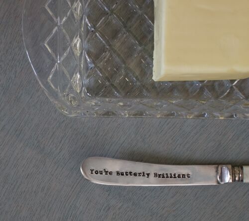 Vintage Silver Plated Butter Knife - You're Butterly Brilliant