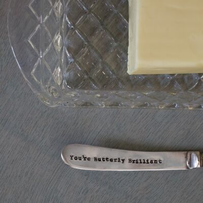 Couteau à beurre plaqué argent vintage - You're Butterly Brilliant
