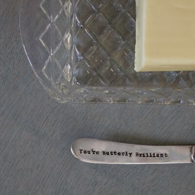 Cuchillo de mantequilla chapado en plata vintage - Eres Butterly Brilliant