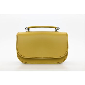 Sac En Cuir Fait Main Aura - Jaune Ocre 5