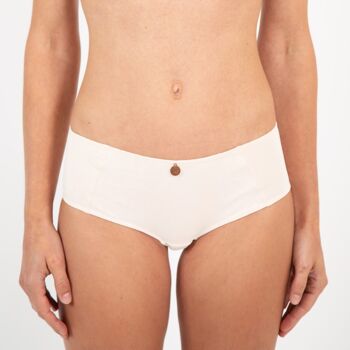 Shorty coton bio et teinture naturelle Ecume de mer 5