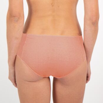 Shorty coton bio et teinture végétale Bois de rose 2