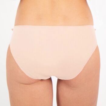 Culotte à volants coton bio et teinture végétale Sable rose 2