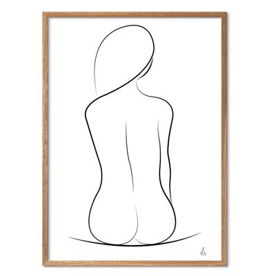 One Line Silhouette 30x40 + Cadre