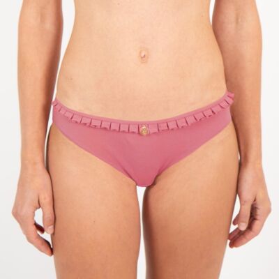 Culotte à volants coton bio et teinture végétale Fleur d'orchidée