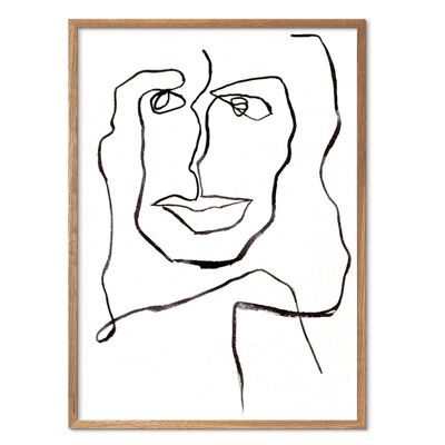 Marco One Line Mujer 30x40 +
