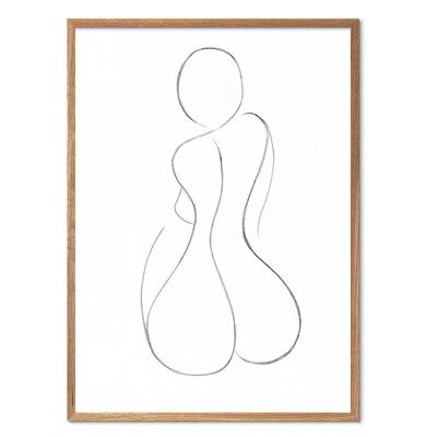 Silhouette de sablier 30x40 + cadre