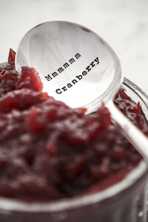 Vintage Silver Plated Condiment Spoon - Mmmm Cranberry