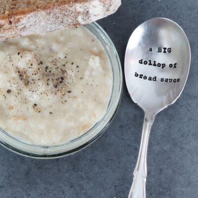 Cuillère à condiments vintage en métal argenté - Sauce à pain