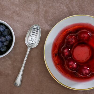 Vintage Silver Plated Dessert Spoon - Life is Short........