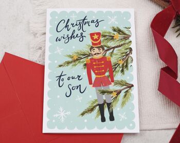 Carte de Noël | Carte de voeux de vacances | fils petit soldat 2