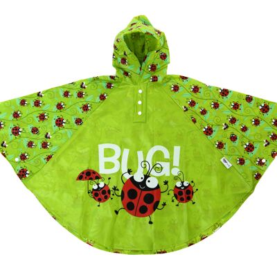 Bugzz at Soake Poncho de lluvia de PVC para niños Ladybird (paquete de 6) SPONLB