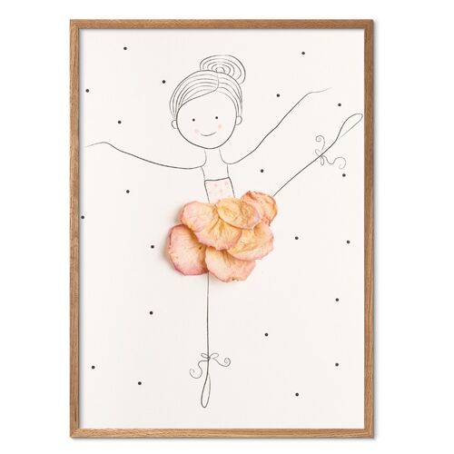 Ballerina Alba Rose 30x40 + Frame