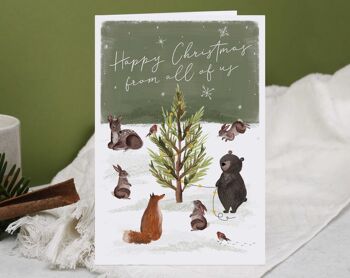 Joyeux Noël | Carte de vacances | Animaux des bois de la forêt 2