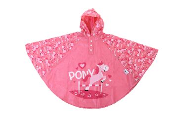 Poncho de pluie enfant style poney par Bugzz Kids Stuff (pack de 6) - SPONPO 1
