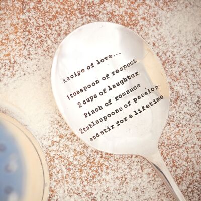 Vintage Silver Plated Serving Spoon - Recipe Of Love
