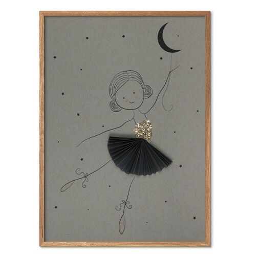 Ballerina Ella Plisse 30x40 + Frame