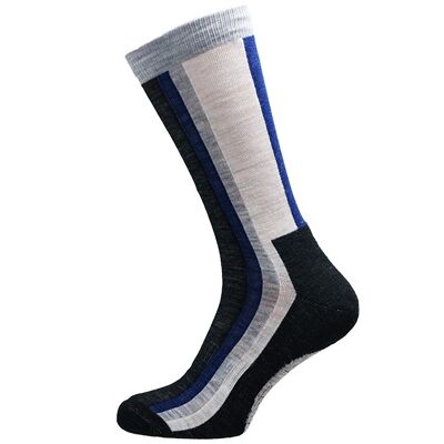 Blue stripe terry - Strumpor. Real Socks. Merinoull.