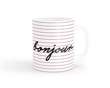 Mug Typographie - Bonjour 2