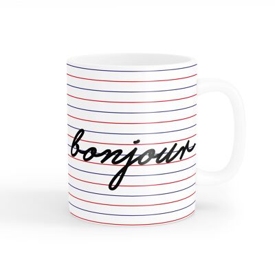 Mug Typographie - Bonjour