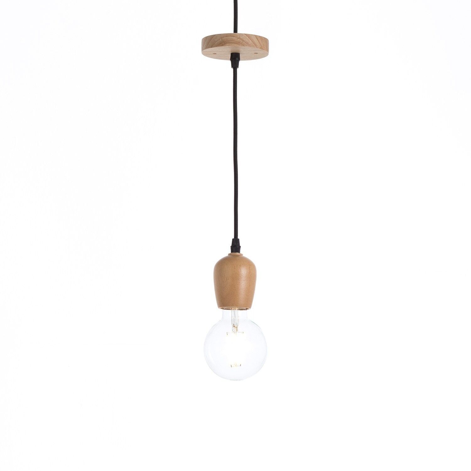 Lámpara de Techo Losice Madera Natural 8x8x10cm