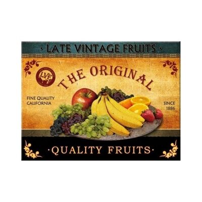 Cartel de chapa Frutas de calidad
