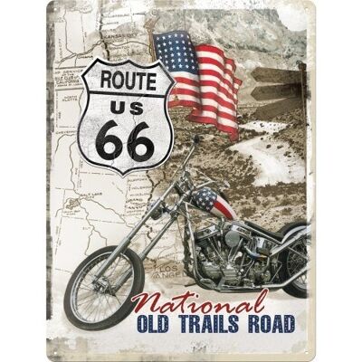 Tin Sign Route US 66 - National old trail roads