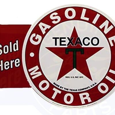 TEXACO  Reklame Schild  beidseitig bedruckt !