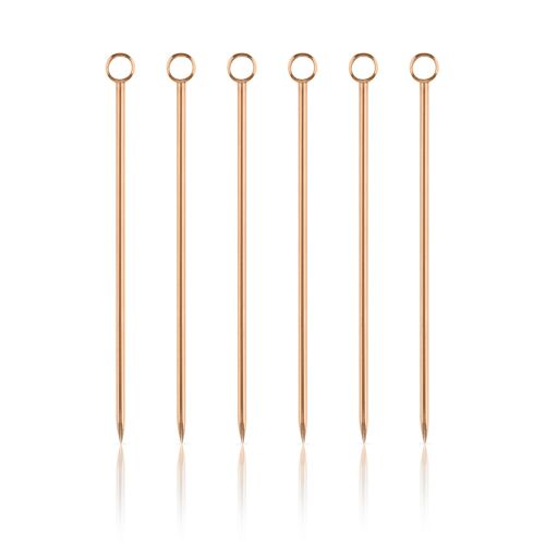 Reusable Metal Cocktail Sticks - Rose Gold