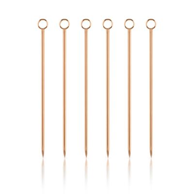 Palillos de cóctel de metal reutilizables - Oro rosa