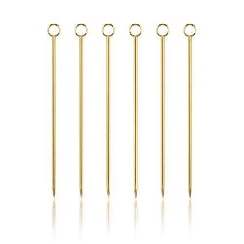 Reusable Metal Cocktail Sticks - Gold