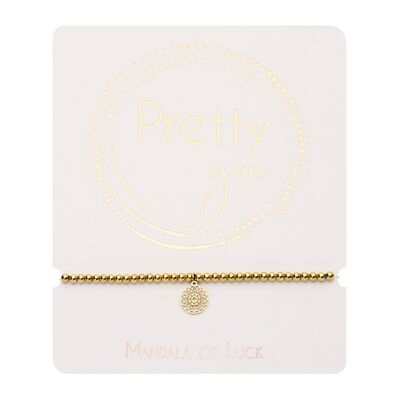 Ball armband - "Pretty you" - verguld - Mandala van geluk 606528