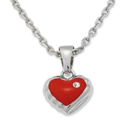 Chain incl. red heart pendant